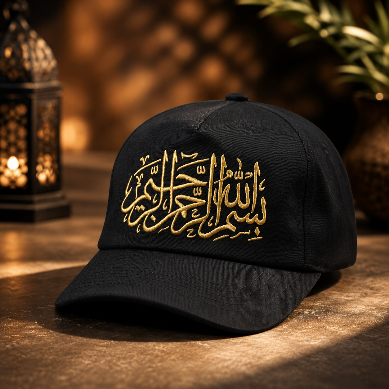 Premium Arabic Embroidery Unisex Baseball Cap – 100% Cotton Adjustable Hat