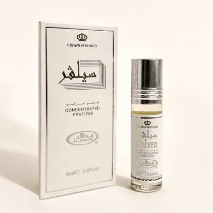 Al-Rehab Silver Concentrated Perfume Oil 6ml | Alcohol-Free Roll-On Attar | Long Lasting | Made in UAE | Unisex