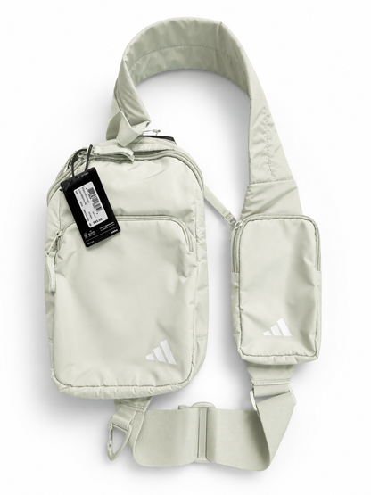 Adidas Black Crossbody Sling Bag – Lightweight Adjustable Shoulder Chest Bag with Multiple Zip Pockets