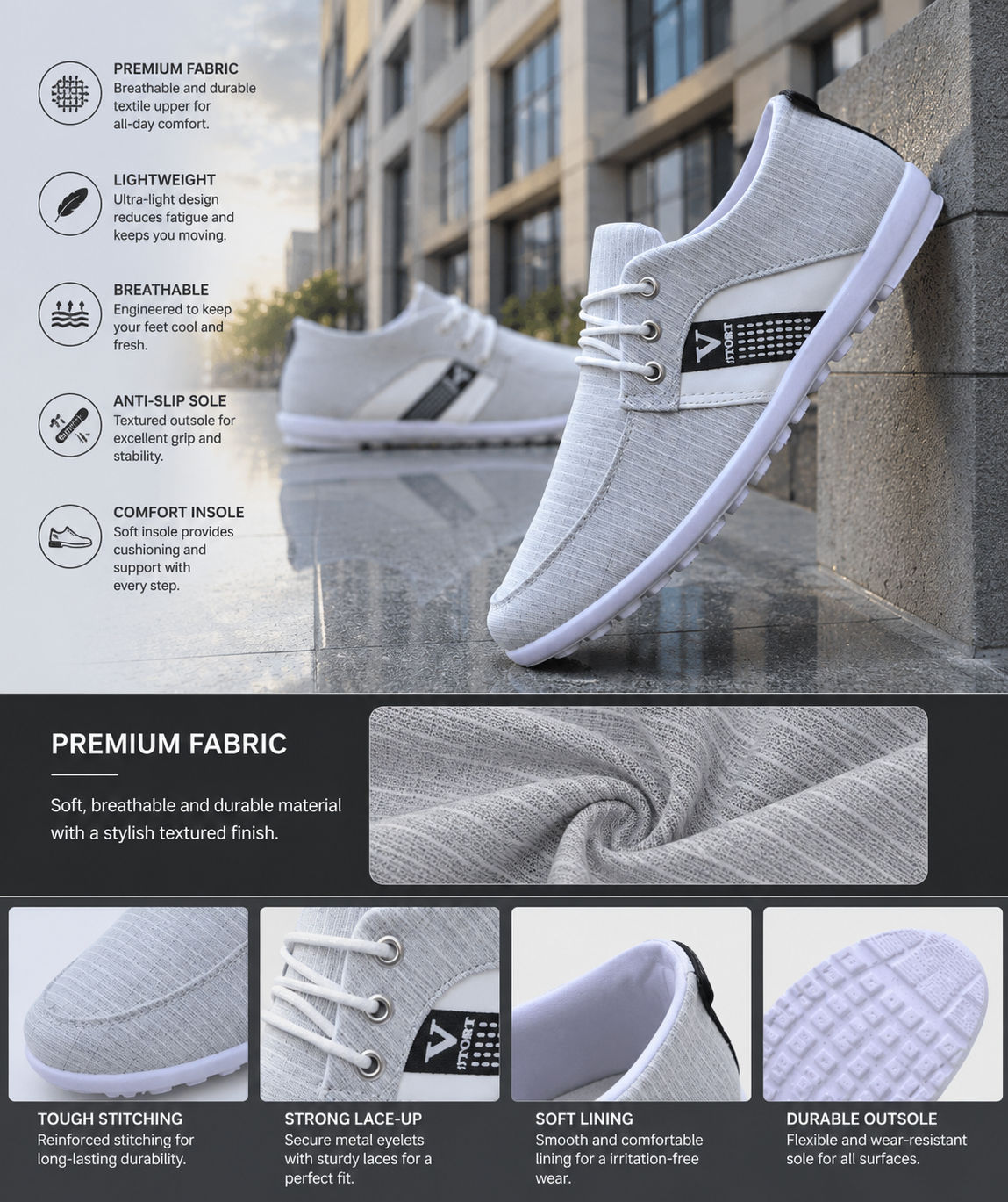 Men'S Soft-Soled Canvas Shoes, Sports And Leisure Old Beijing Cloth Shoes, Peas Shoes