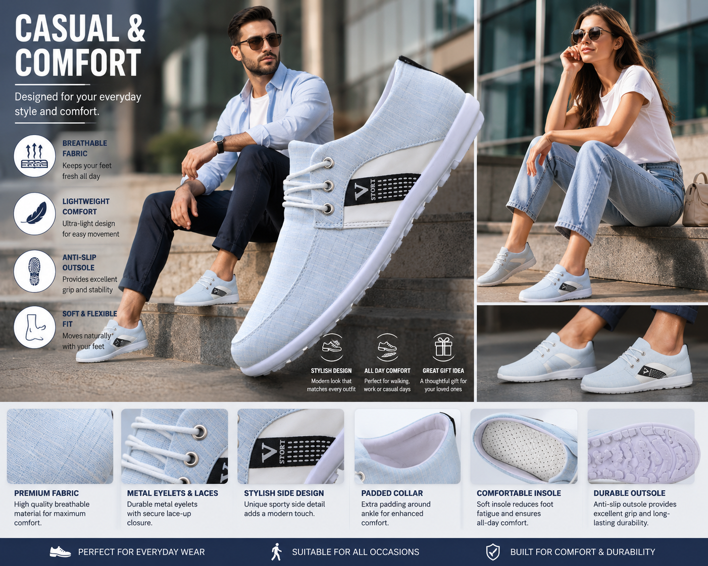 Men'S Soft-Soled Canvas Shoes, Sports And Leisure Old Beijing Cloth Shoes, Peas Shoes
