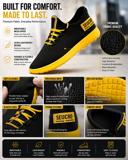 Breathable Mesh Slip-On Walking Shoes for Men & Women | Lightweight Casual Sneakers
