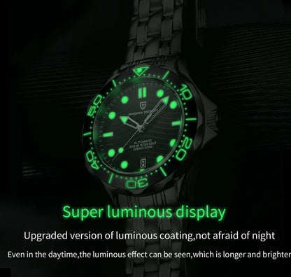 Pagani Design 2026 Automatic Mechanical Watch – Green Dial, Sapphire Crystal, Miyota 8215, Stainless Steel