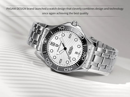 Pagani Design 2026 Automatic Mechanical Watch – Green Dial, Sapphire Crystal, Miyota 8215, Stainless Steel
