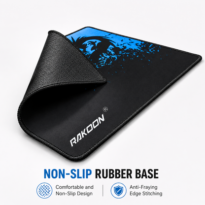RAKOON Gaming Mouse Pad – Large Non-Slip Desk Mat with Stitched Edges