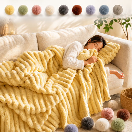 Luxury Bubble Velvet Throw Blanket – Ultra Soft & Warm