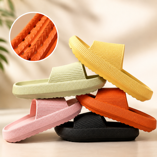Unisex Cloud Comfort House Slippers – Soft Cushioned Non-Slip Indoor Bathroom Slides
