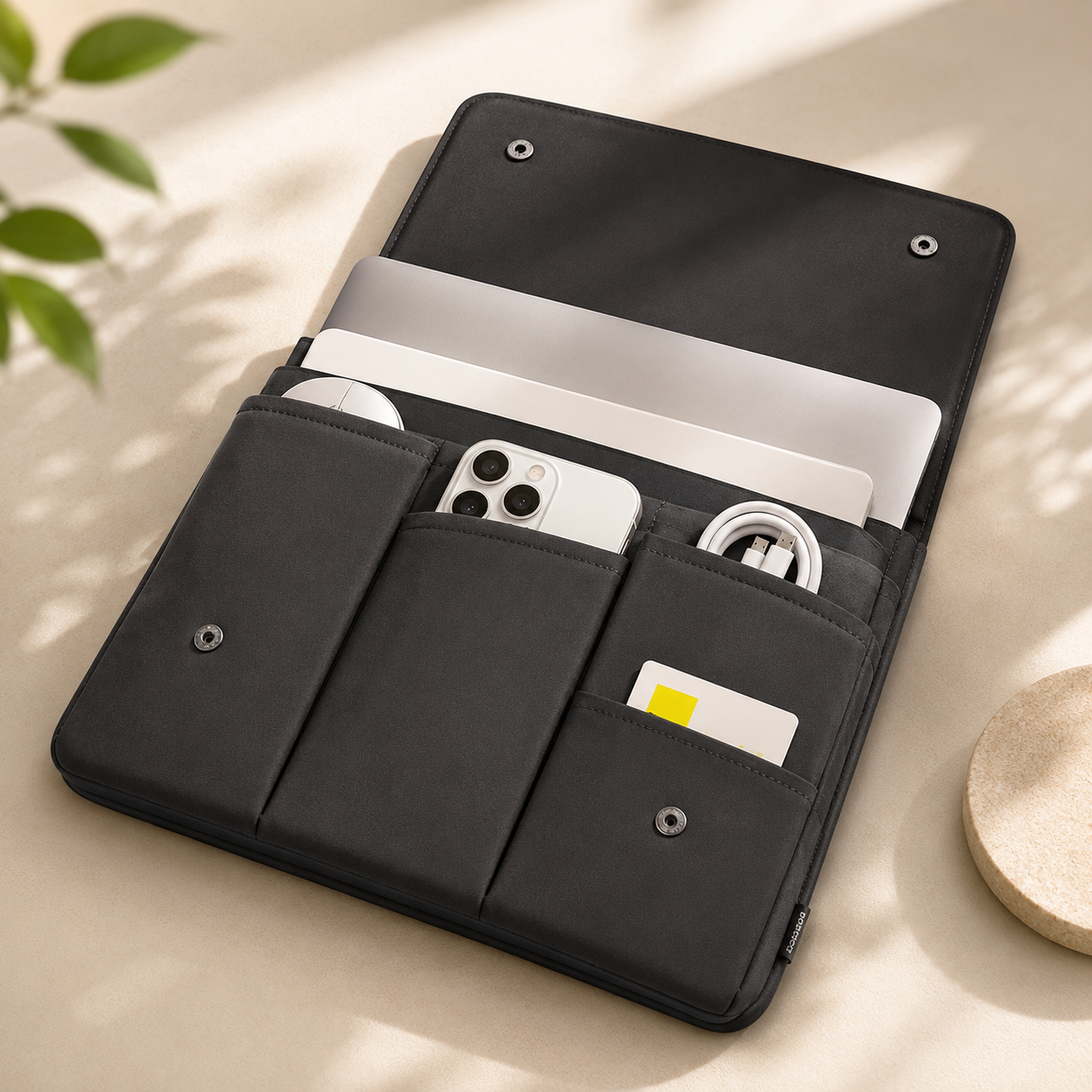 Black and white laptop bag laptop protective cover