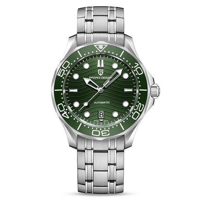 Pagani Design 2026 Automatic Mechanical Watch – Green Dial, Sapphire Crystal, Miyota 8215, Stainless Steel